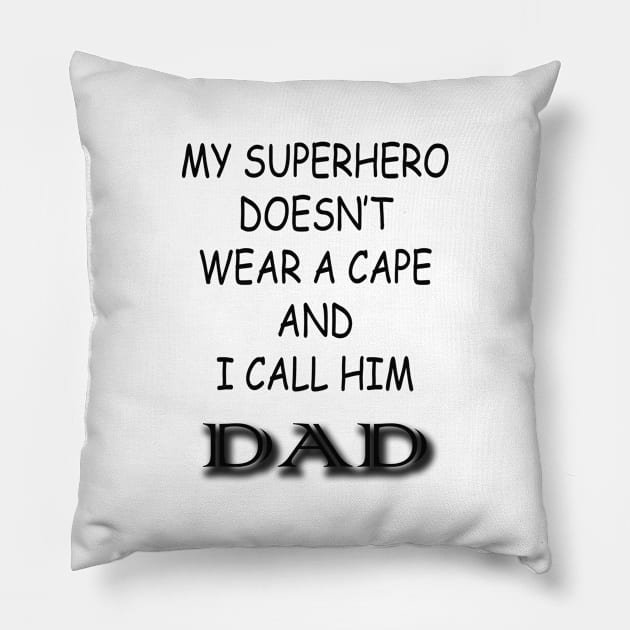 Superhero Dad Pillow by VersatileCreations2019