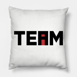 The i in TEAM Pillow