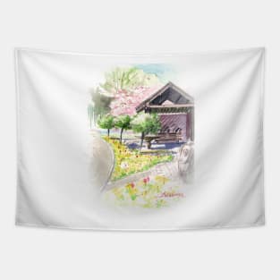 Spring in Maxell Cherry Gardens Tapestry