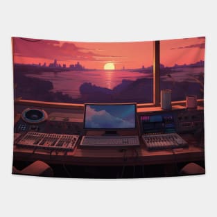 DJ Console DJ Set Computer Sunrise Tapestry