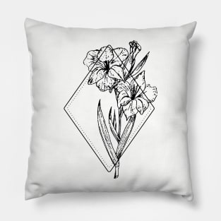 August Birth Flower Gladiolus Pillow