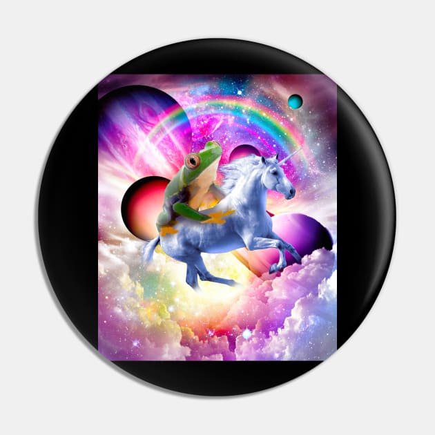 Frog Riding Unicorn Pin by Random Galaxy