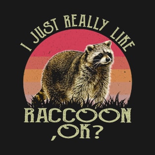 Irresistible Raccoon Style Shirt T-Shirt