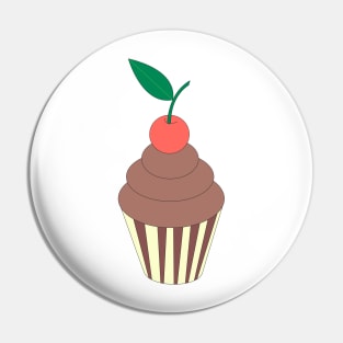 Chocolate Cupcake With Cherry On Top Digital Art | Melanie Jensen Illustrations Pin