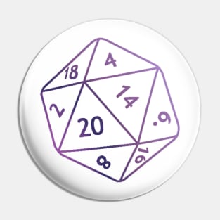 Purple Dice Pin