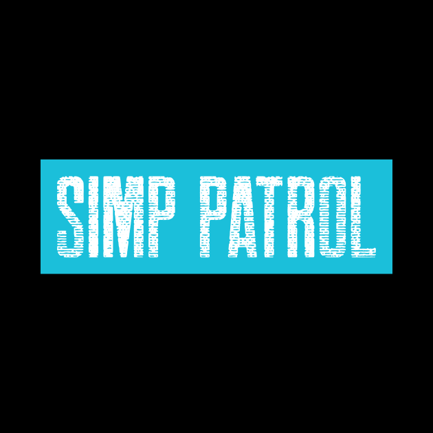 Simp Patrol Retro Blue Distressed by TrendHawk