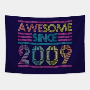 Awesome Since 2009 // Funny & Colorful 2009 Birthday Tapestry