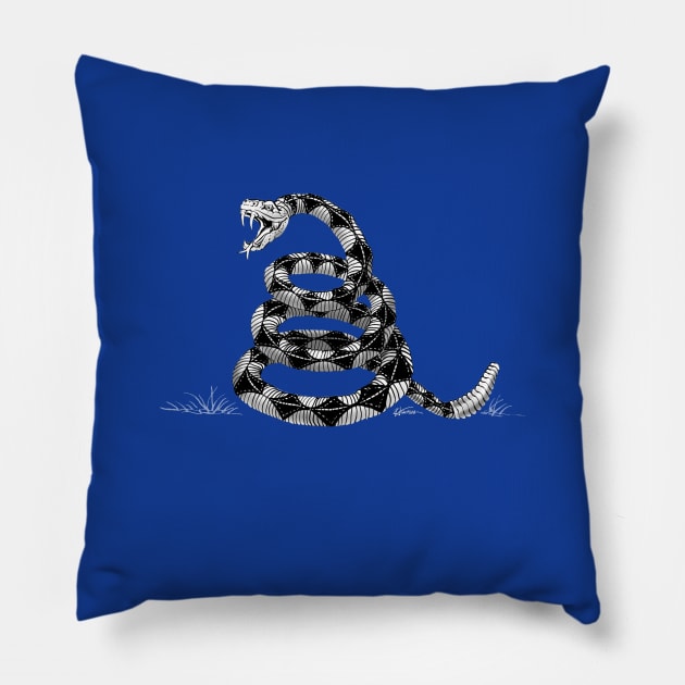 FULL SIZE - Don't Tread on Me Gadsden Design Pillow by DDGraphits