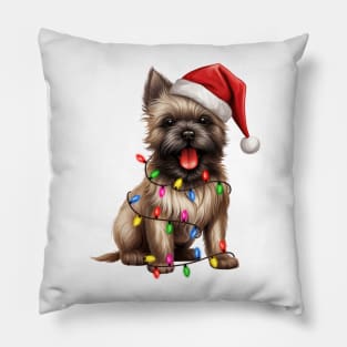 Christmas Cairn Terrier Pillow