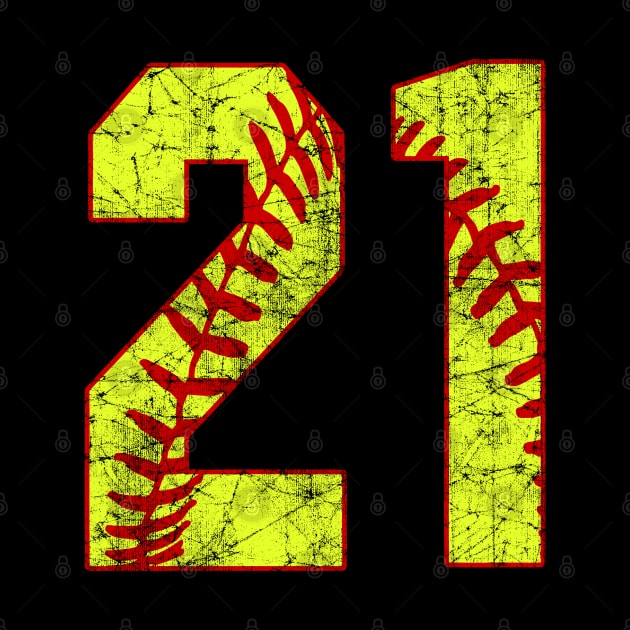 Fastpitch Softball Number 21 #21 Softball Shirt Jersey Uniform Favorite Player Biggest Fan by TeeCreations