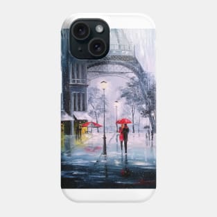 The first snow in Paris Phone Case