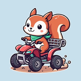 Cute squirrel ride ATV T-Shirt