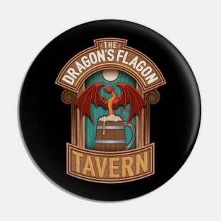 The Dragon's Flagon Tavern Dungeons and Dragons Pin