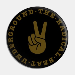 THE RADICAL BEAT UNDERGROUND Brown Logo Pin