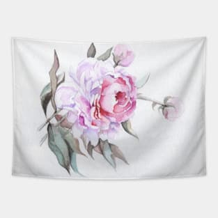 A single Pink Rose - Beautiful Flower Tapestry