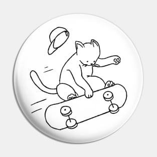 Skate Cat Pin