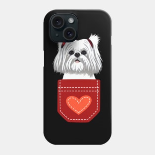 I Love My Crusty White Dog Girl Maltese Shih Tzu Birthday Phone Case