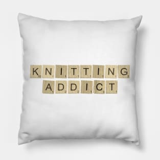 Knitting Addict Pillow