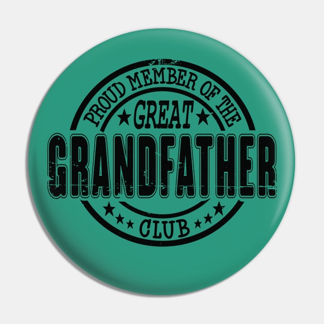 Proud Member of the Great Grandfather Club Pin by RuftupDesigns