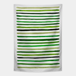 Watercolor lines in green palette Tapestry