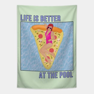 Life is Better At The Pool Tapestry