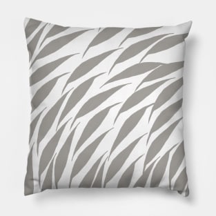 Grey Leaf Pattern Pillow