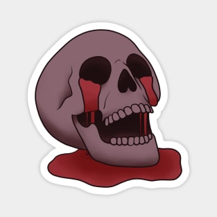 Skull Fountain (Red) Magnet