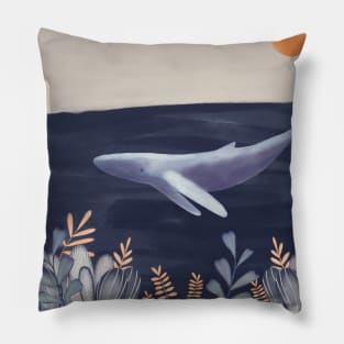 Swimming whale Pillow