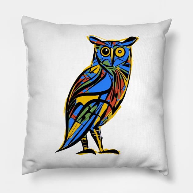 owl doodle Pillow by kharmazero