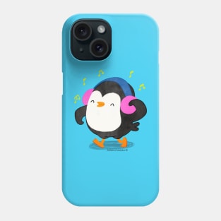 Happy Penguin with a Headphone Phone Case