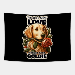 Golden Retriever Valentine's day Tapestry