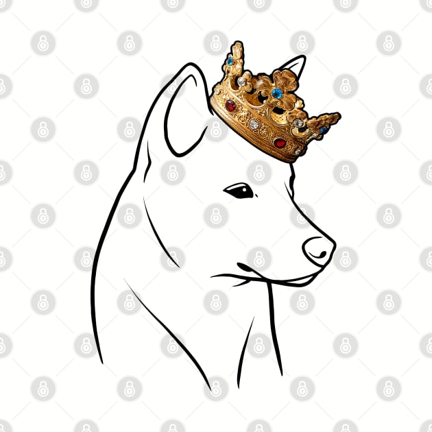 Jindo Dog King Queen Wearing Crown by millersye