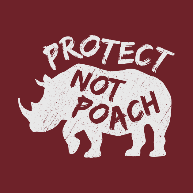 Protect Not Poach Rhino Ivory Trade Awareness by bangtees