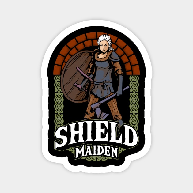 Shield Maiden Female Viking Warrior Norse Myth Magnet by theperfectpresents