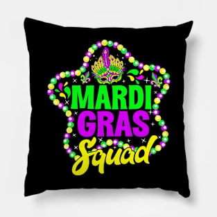 Mardi Gras Squad Funny Festival Party Costume Outfits Pillow