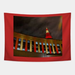 Tower City Red & Yellow Tapestry