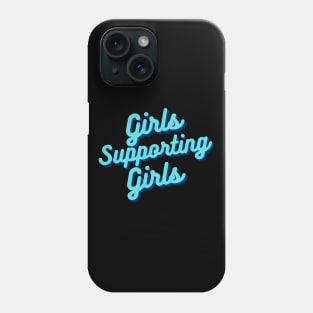 v2 Blue Girls Supporting Girls Phone Case