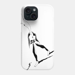 Lonely shy boy walking Phone Case