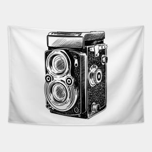 Vintage camera photographer photography Tapestry