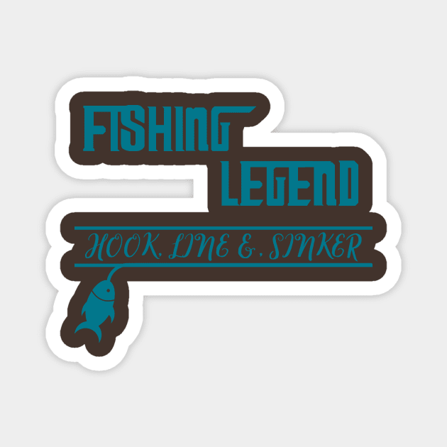 Fishing Legend Magnet by Rissenprints