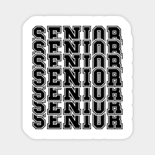 Senior 2024 Retro Sport Tipography 2023 Graduation Magnet