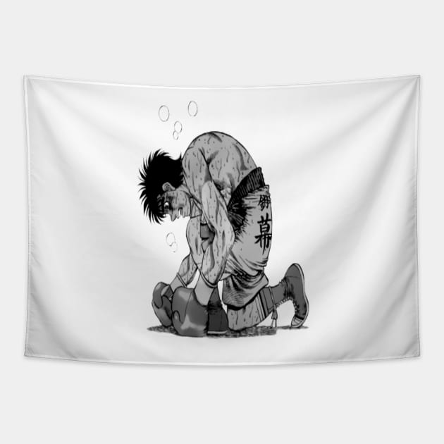 Hajime no Ippo - Ippo Makunouchi Down Tapestry by BadassManga