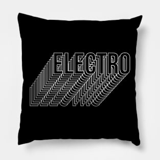 Electro typography design Pillow