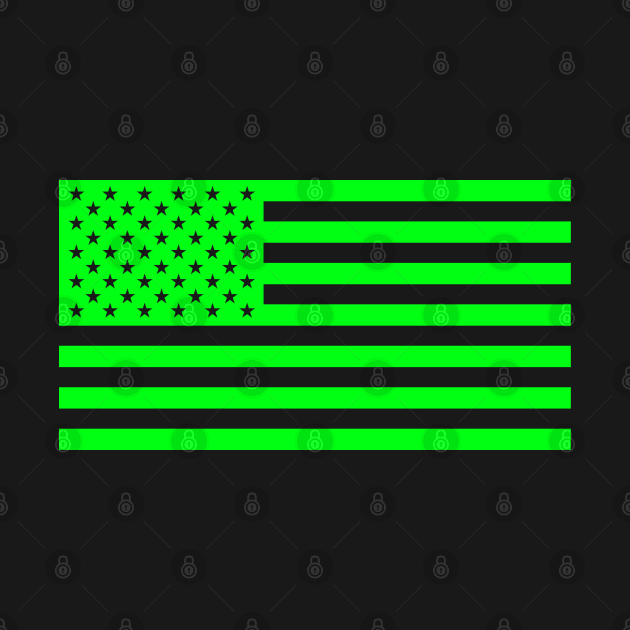 USA Glowing Green Flag by NINE69
