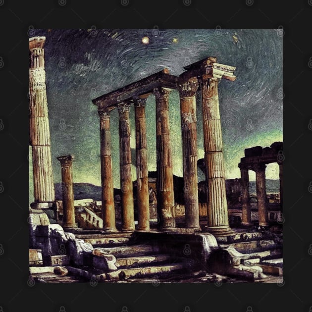 Temple of Arthemis at Ephesus, Vincent van Gogh style by Classical