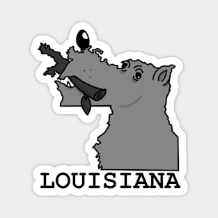 A funny map of Louisiana Magnet