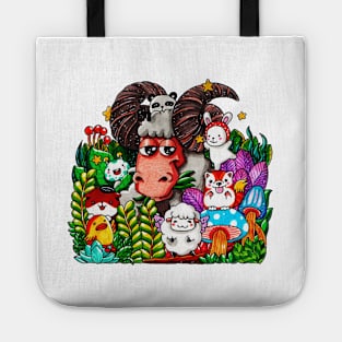 Zodiac ARIES Doodle Art Series Tote