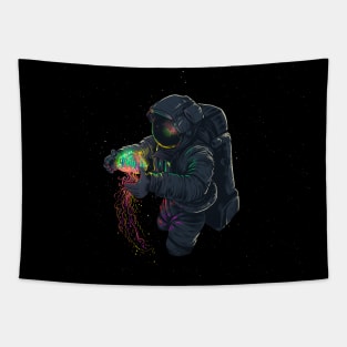 Colorful spaceman Tapestry