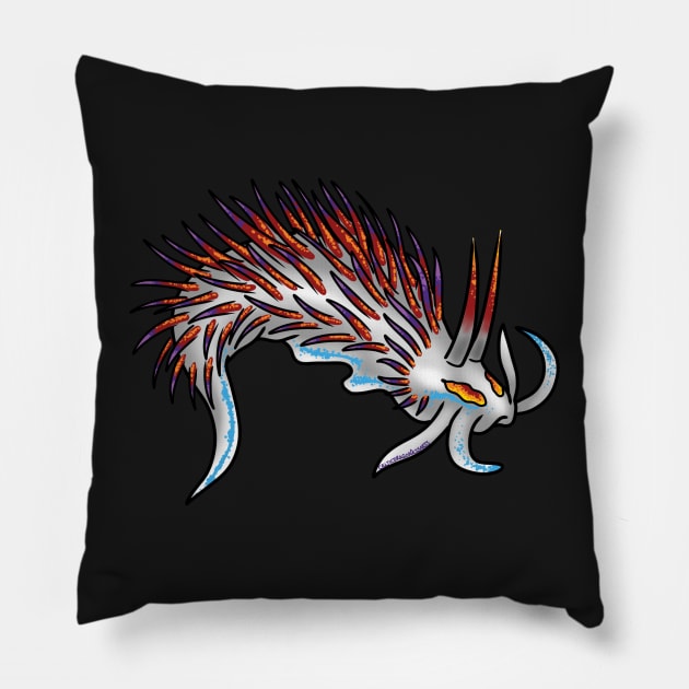 Nudibranch 1 Pillow by CelticDragoness