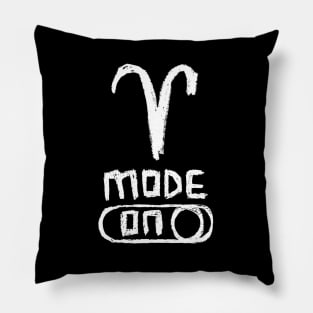 Aries Mode ON, Zodiac Sign Pillow